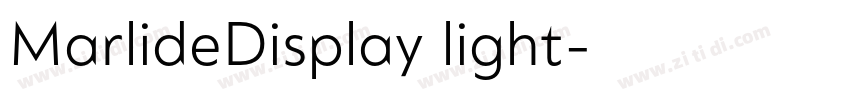MarlideDisplay light字体转换